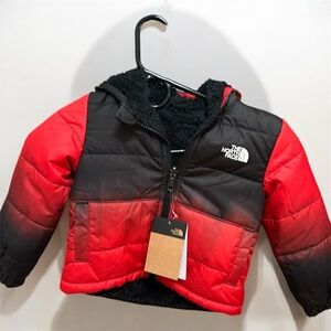 The North Face 3T Red Black Ombré Reversible Jacket